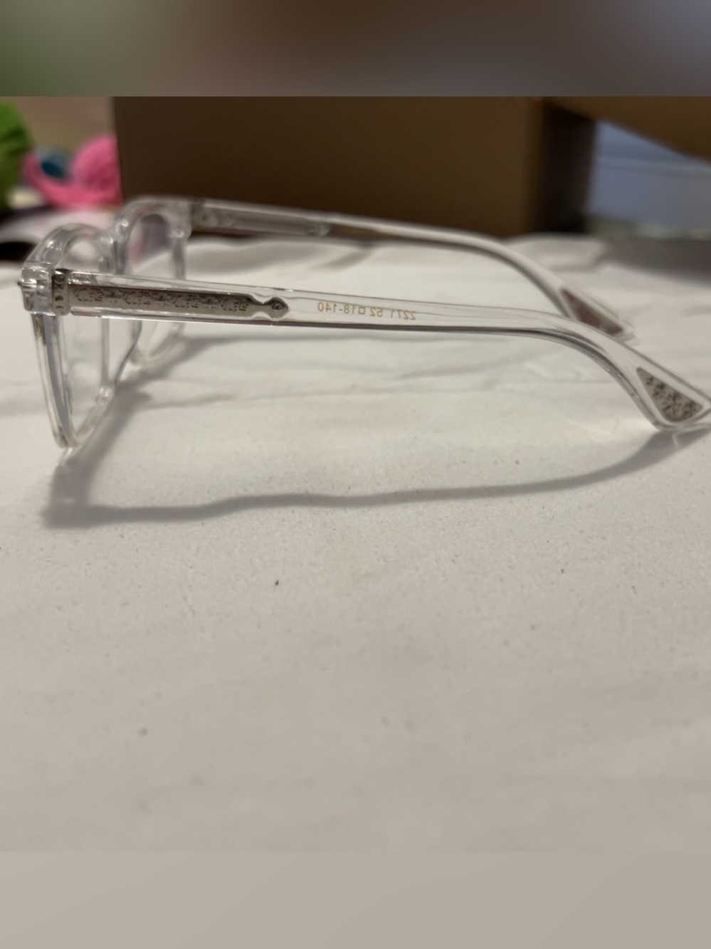 Transparent Chrome heart glasses
